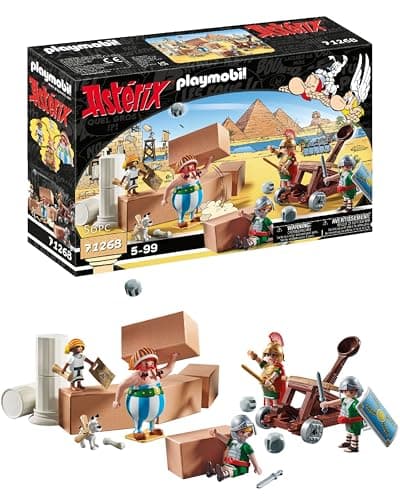 Image of Playmobil 71268 Asterix: Edifis and the Battle of the Palace, working catapult of the Romans, collection play figures, fun imaginative role play, playsets suitable for children ages 5+