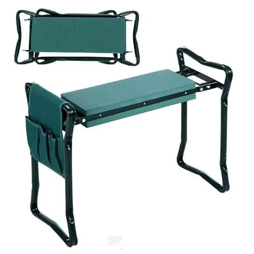 Image of Easy Shopping Garden Kneeler and Seat with Tool Pouch, 2-in-1 Soft Foam Kneeling Pad Foldable Gardening Bench portable,Lightweight Gardening Stool Bench for Gardening