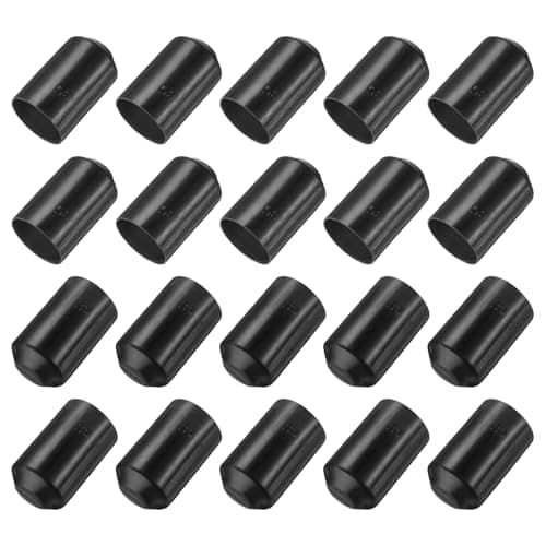 Image of sourcing map 50Pcs Heat Shrink End Cap 35mm ID x 60mm L 2:1 Ratio Waterproof Electrical Wire Wrap Heat Shrink Tubing Caps Lined Sealed for Wire Cable, Black