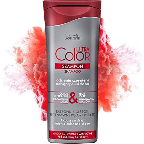 Image of Joanna Ultra Color - Shampoo For Mahogany & Red Shades - Strengthening Revitalising Hair Shampoo - Colour Refreshing & Hair Care - Deepens Colour Intensity - Nourishes and Moisturises Hair - 200 ml