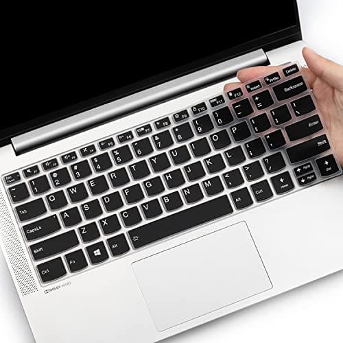 Image of MUBUY-GOL Keyboard Cover Skin for Lenovo Ideapad 1i 14, 1 3i 3 Slim 82LV003YUS 82V6S00000 14 inch Laptop, Black, Silicone, Waterproof, Dustproof