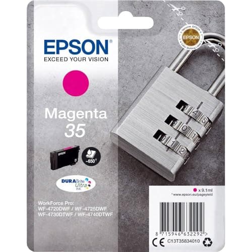 Image of Epson 35 Magenta Padlock Genuine Ink, Claria Photo HD Ink Cartridge