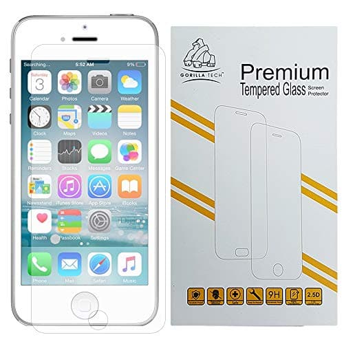 Image of Gorilla Tech Premium Tempered Glass Screen Protector for iPhone SE (2016) iPhone 5S iPhone 5C and iPhone 5