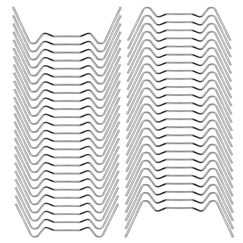 Image of Greenhouse Glass Clips, Greenhouse Clamps, 50 Pcs Heavy Duty Stainless Steel Glass Pane Fixings Clips, W Wire Clips Aluminium Greenhouses Panels for Holding Glass