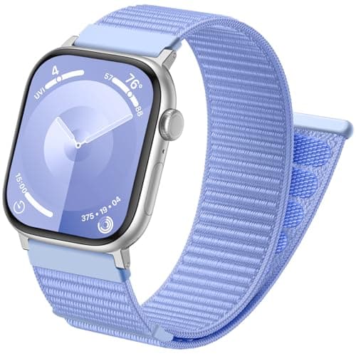 Image of Netolo Sport Loop Band Compatible with Apple Watch Strap 40mm 41mm 38mm 42mm Men Women - Soft Nylon Straps for iWatch Series 11 10 9 8 7 6 5 4 3 2 1 SE SE3, Light Blue