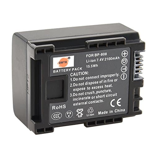 Image of DSTE® BP-808 Rechargeable Li-ion Battery for Canon BP-807, BP-808, BP-809 and Canon FS200, FS300, FS400, FS21, FS22, FS31, FS40
