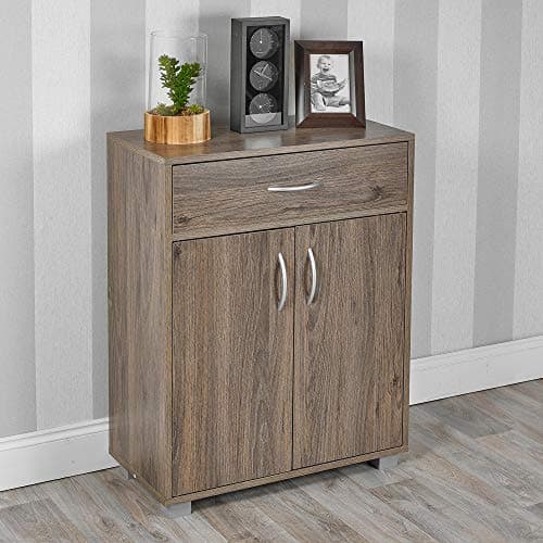 Image of URBNLIVING Wooden Free Standing Storage Cabinet (Oak)
