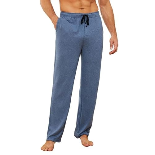 Image of U2SKIIN Mens Ultra Soft Pajama Pants, Stretch Sleep Pant with Pockets Lightweight & Cozy Lounge Pj Bottoms for Men (Dark Navy Mel., XL)