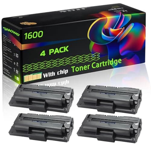 Image of WZLAD 1600 Compatible for Dell Toner Cartridge with Chip 1600 1600n Printer, High Yield Value Pack Black Consumables Multi-Pack Remanufactured Compatible (4 Pack Black)