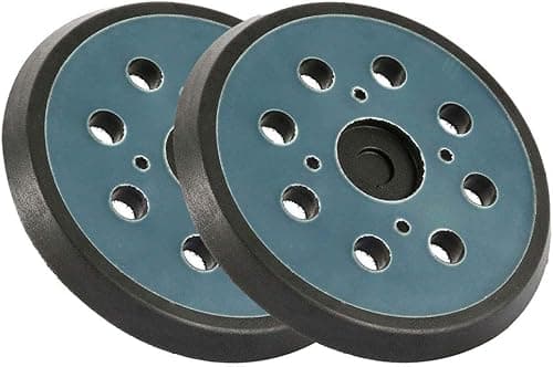 Image of Round Hook and Loop Backing Pad, 125mm/5 Inch 8 Hole Sanding Pads for High Speed Polishing, Orbital Sander Backing Pads Easy Installation Replacement Sander Pad for Buffing Random Orbital (2Pcs)