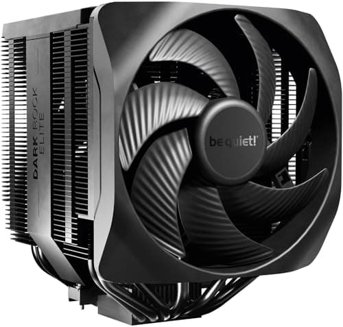 Image of be quiet! Dark Rock Elite Air Cooler, 2x Silent Wings 135mm PWM Fans, Speed Switch With 2 Modes, High-Performance Heat Pipes, Front Fan Rail System, Enhanced RAM Compatibility, ARGB LEDs, Beefy Design