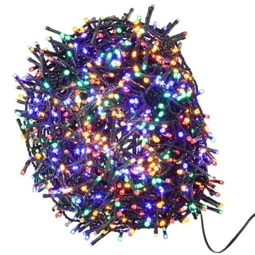 Image of VFM - Christmas Lights 1000 Led 25M Xmas Tree Lights - Fairy Lights - Festive Bright String Xmas Tree Wedding Fairy Lighting Indoor & Outdoor Mains Operated Multi Function Control Multi-Coloured