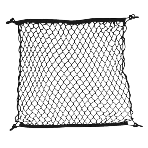 Image of PACKOVE Rear Car Luggage Net for Car and Suv, Black Oxford Fabric Mesh, Safety Reliable and Space-saving Truck Storage Mesh for Boxes and Luggage Organiser