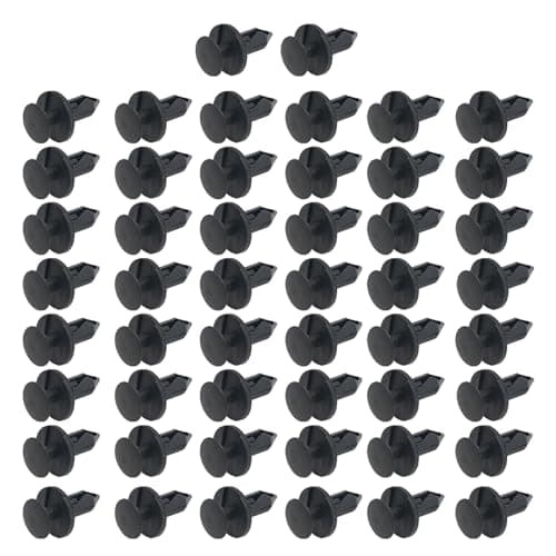 Image of Ollanoos 50 Pcs 21030249 Trim Clips 8mm Long Dark Car Retainer Clips Trim Panel Fixing Lining Clip Kit N807389S Replacement for Transporter T4 T5