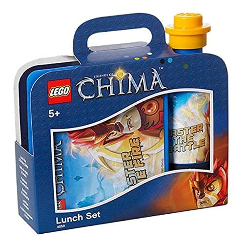 Image of Lego Licensed 40591720 Collection – Legends of Chima Laval Blue Set of Frühs with Sandwich Box and Drinks Bottle – Blue