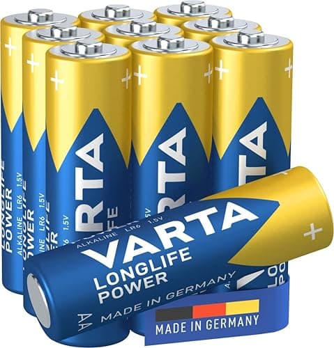 Image of VARTA Longlife Power AA Mignon LR06 Alkaline Battery (10-pack) - Made in Germany - ideal for toys, torches, controllers and other battery-powered devices