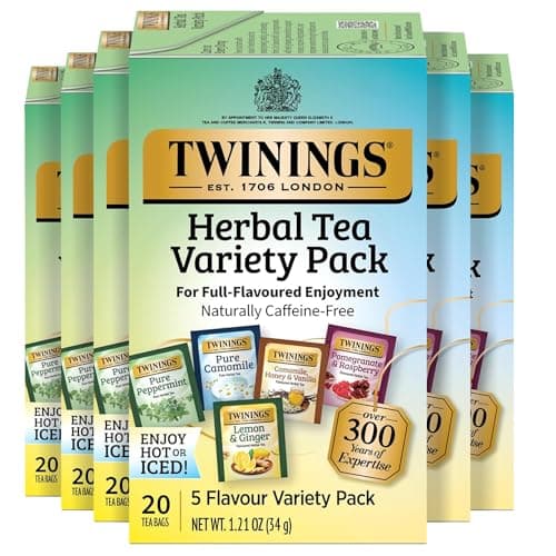 Image of Twinings of London Assorted Herbal Tea Bags, 20 Count (Pack of 6)