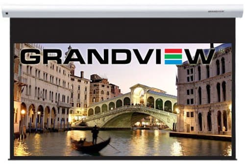 Image of Grandview Cyber Series 106" Electric Motorised 16:9 Projector Screen With Remote Control - Ideal for 3D, 4K, Full HD, 1080p, D-ILA, LCD, DLP, High Definition - Wall or ceiling mounting options.
