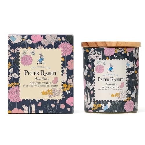 Image of Peter Rabbit Glass Candle – Pink Peony & Blossom Scent – 213G (1-Wick) – PR001PCV001BP