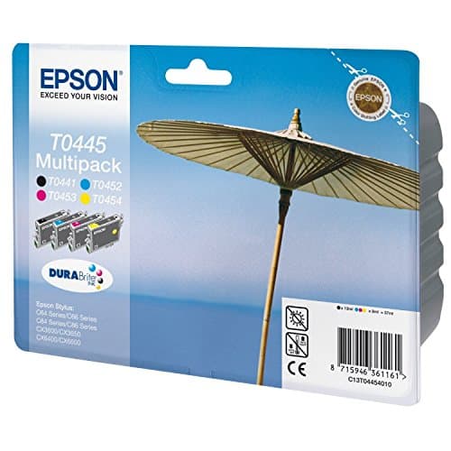 Image of Epson Stylus Durabrite T0445 Multipack Ink cartridge (1 x Black, Yellow, Cyan / Blue, Magenta / Red)