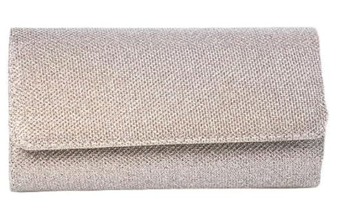 Image of Rthynti Clutch Bags for Women, Glitter Clutch Bag With Detachable Chain Strap, Evening Bags for Women, Sequins Handbag for Wedding Bridal Prom Cocktail Party (Champagne)