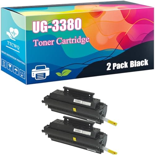 Image of UG-3380 Toner Cartridge Compatible with Panasonic DX-600 DX-600 Panafax UF-6100 UF-580 UF-585 UF-590 UF-595 UF-6300 Printers, High-Yield Ideal for High-Volume Printing (2-Pack Black)