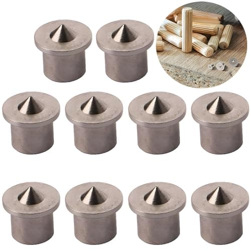 Image of CESFONJER Dowel Pin Center Woodworking Alignment Tool Points Marker Drill Center, 6 mm Dowel Drill Center Points Pin Set (10 pcs)