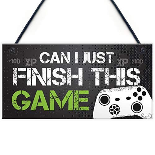 Image of Red Ocean Funny Gamer Gift Gaming Sign For Boys Bedroom Man Cave Son Birthday Xmas Gift Fan