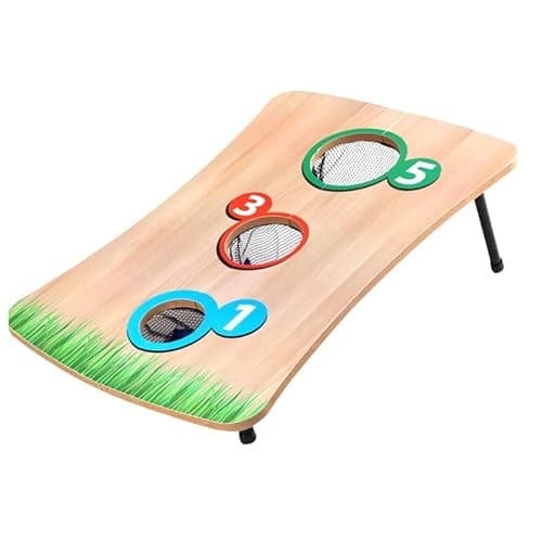 Image of Unibos Bean Bag Toss Game for Kids – Wooden Cornhole Set with 6 Bean Bags – Indoor & Outdoor Garden Party Game – Foldable Carnival Throwing Game for Birthday Parties, Family Fun & BBQs