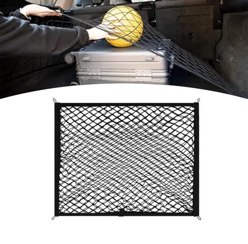 Image of Car Boot Cargo Net for Lexus NX/NX 200/NX 200t/NX 300t/NX 300h/NX 450h+, Trunk Organiser Elastic Mesh Luggage Carrier Adjustable Elastic Nylon String Net Mesh,C Double layer 80 * 60cm