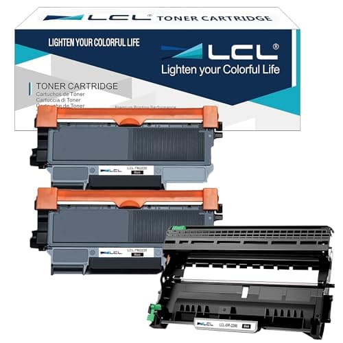 Image of LCL 2 TN2220 Toner Cartridge + DR2200 Drum Unit Replacement for Brother TN2220 TN2210 TN-2220 TN-2210 DR2200 DR 2200 DR-2200 for Brother MFC-7360N MFC-7460DN MFC-7860DW FAX-2840 FAX-2940 HL-2130 (3PK)