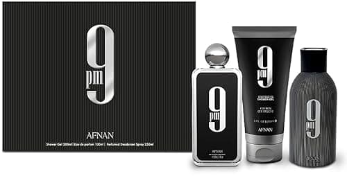 Image of Afnan 9pm gift set - Eau de parfum 100 ml- Shower gel 200 ml - Deodorant 250 ml