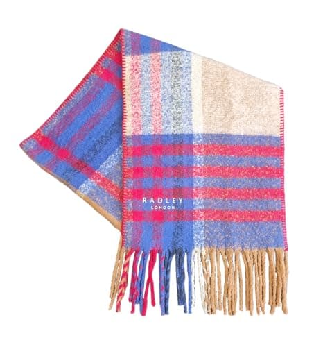 Image of RADLEY Fluffy Check Warm Winter Scarf in Check Design