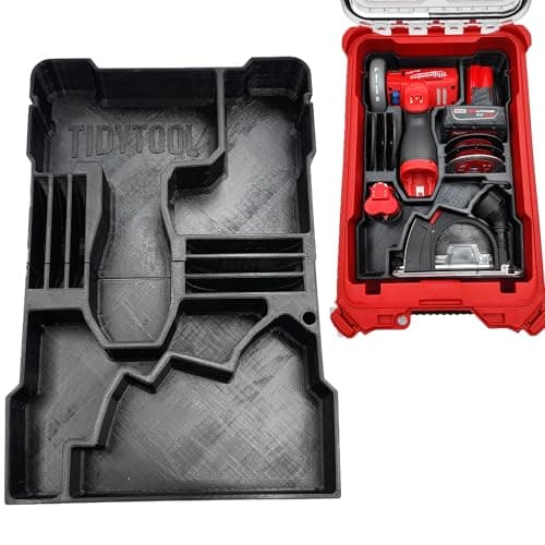 Image of Tidy Tool Organizer for M12 3" Cutoff Saw and Milwaukee Packout compact Tool Box