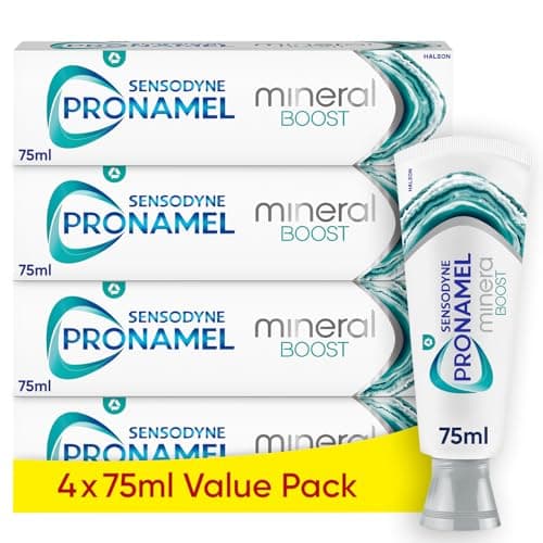 Image of Sensodyne Pronamel Toothpaste Mineral Boost, Enamel Repair Toothpaste Multipack, Refreshing Peppermint, 4x75 ml