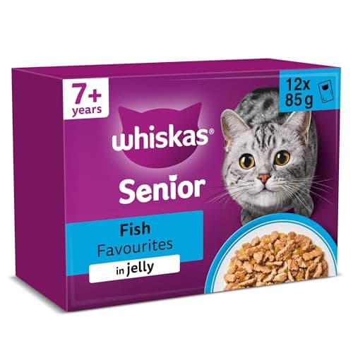Image of whiskas 7+ Cat Pouches Fish Favourites in Jelly 12x85g