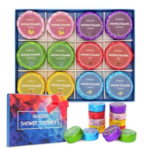 Image of Shower Steamers Aromatherapy 12 Pack - Mothers Day Gifts for Mom, Grandma, Birthday Gift Dad, Daughter, Best Friend, Travel Essentials, Stress Relief Spa,with Essential Oils,Self-Care