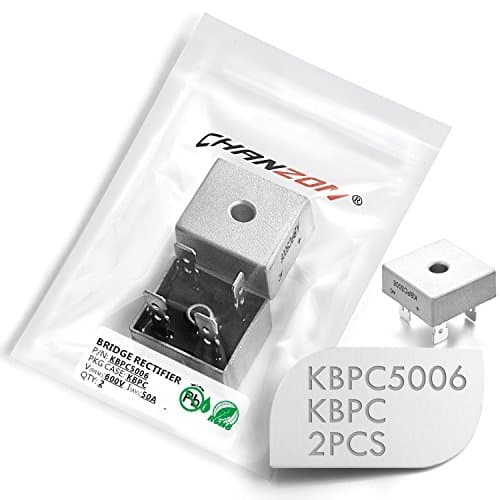 Image of (Pack of 2 Pieces) Chanzon KBPC5006 Bridge Rectifier Diode 50A 600V KBPC Single Phase Full Wave 50 Amp 600 Volt Electronic Silicon Diodes