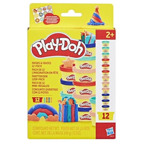 Image of Play-Doh Treats Party Favours, Non-Toxic Modelling Compound Mini Cans for Party Bags & Classroom Rewards, Arts & Crafts Fun for Kids 3+, Mix, Mould & Create with Bright Colours