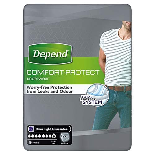 Image of Depend Comfort Protect Incontinence Pants for Men, Large/Extra-Large - 9 Pants