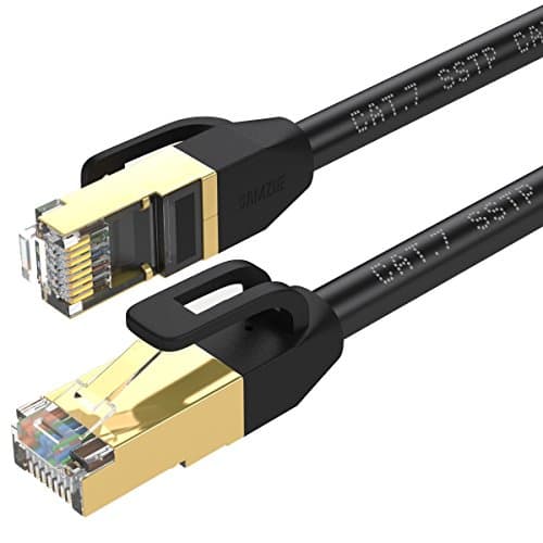 Image of Cat7 Ethernet Cable 2M , cat 7 Patch Cord Gigabit Network lan cable high speed 10gbps gold plated RJ45 connector for Modem router Patch panel computer laptop TV box (2M, Blue color)
