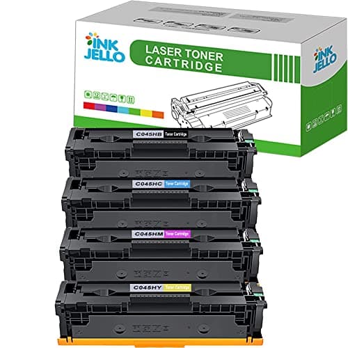Image of InkJello Compatible Toner Cartridge Replacement for Canon i-SENSYS LBP-611Cn LBP-613Cdw MF-631Cn MF-633Cdw MF-635Cx 045H (Black, Cyan, Magenta, Yellow, 5-Pack)