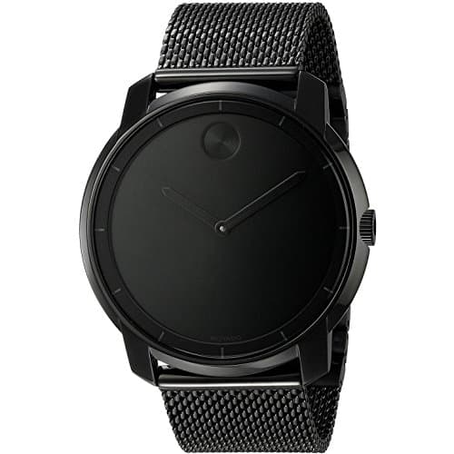 Image of Movado Men's 3600261 Bold Analog Display Swiss Quartz Black Watch, Black, 44 mm, Quartz Movement