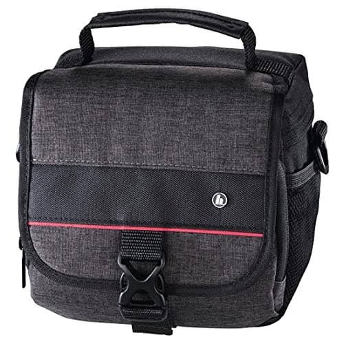 Image of Hama "Valletta 90 Colt Camera Bag for Digital Camera and Lens (with shoulder strap, side pockets, 13 x 8 x 11 cm), Black