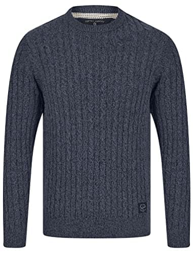 Image of Tokyo Laundry Men's 'Alonso' Chunky Cable Knit Crew Neck Jumper…