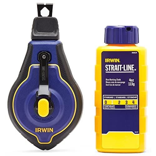 Image of IRWIN Tools STRAIT-LINE Chalk Line, Speedline Pro Reel, Blue, 100 ft. (IWHT48443BC)