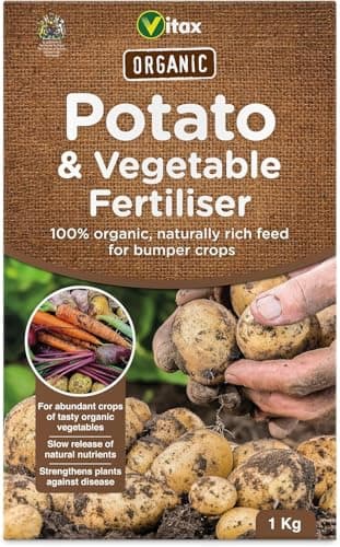 Image of Vitax Organic Potato & Vegetable Fertiliser 1kg | Natural Slow Release Plant Food | Bigger Yields & Better Flavour | Stronger Roots | Allotment Garden Containers | Carrots Onions Tomatoes