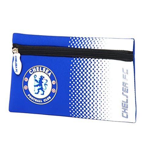 Image of Official Football Merchandise Flat Neoprene Zip Pencil Case Official Club Colours , Chelsea FC