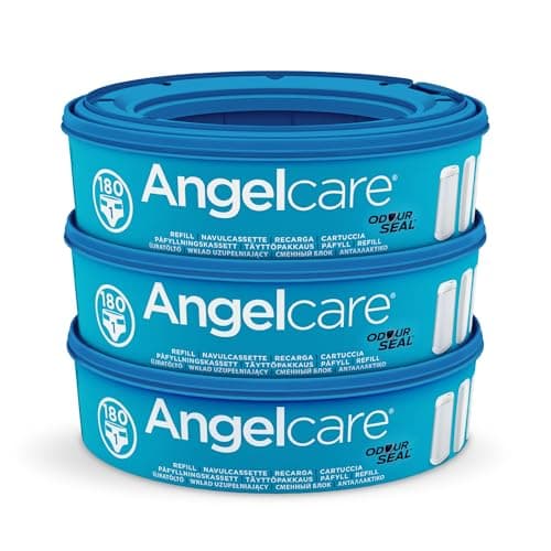 Image of Angelcare Round Refill, 3 Pack, for Original Nappy Disposal System (not new classic xl)