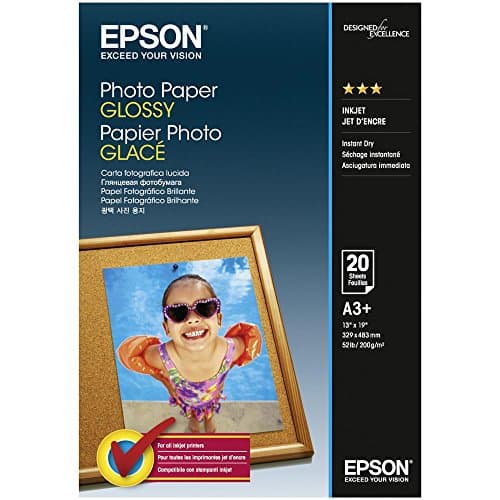 Image of Epson - Glossy - A3 Plus (329 x 483 mm) - 200 g/m² - 20 Sheet(s) Photo Paper - for Expression Photo HD XP-15000, SureColor P706, SC-P405, Workforce WF-7720, 7725, 7845
